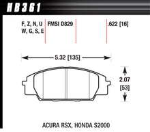 Load image into Gallery viewer, HAWK BRAKE HB361N622 - Street Brake Pads Front RSX / S2000 HP Plus image