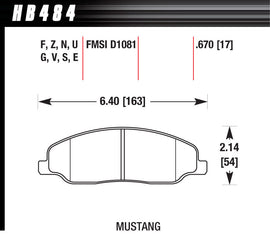 HAWK BRAKE HB484F670 - Performance Street Brake Pads (4) image