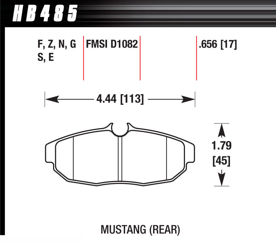 HAWK BRAKE HB485F656 - Performance Street Brake Pads (4) image