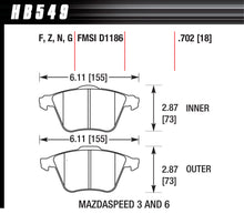 Load image into Gallery viewer, HAWK BRAKE HB549F702 - Performance Street Brake Pads (4) image