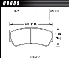 Load image into Gallery viewer, HAWK BRAKE HB605W625 - Brembo DTC-30 Brake Pads  image