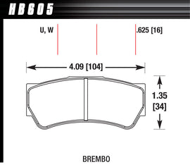 HAWK BRAKE HB605W625 - Brembo DTC-30 Brake Pads  image
