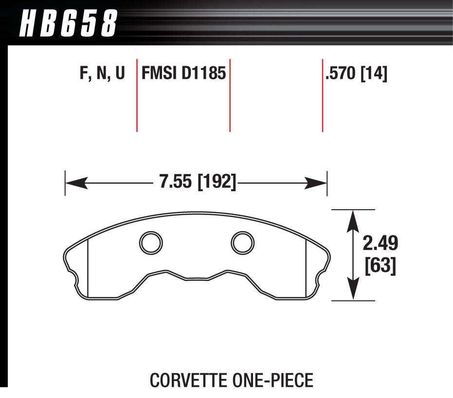 HAWK BRAKE HB658F570 - Performance Street Brake Pads (4) image