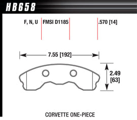 HAWK BRAKE HB658Z570 - Performance Street Brake Pads (4) image