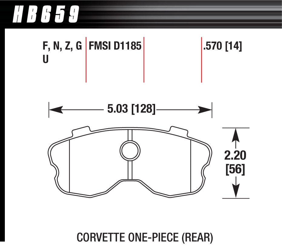 HAWK BRAKE HB659Z570 - Performance Street Brake Pads (4) image