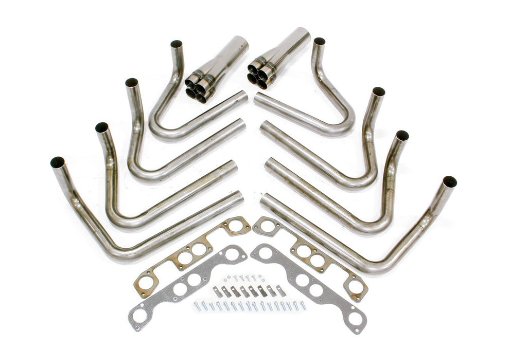 HEDMAN 65645 - SBC Weld-Up Header Kit 2in Brodix Spread Port image