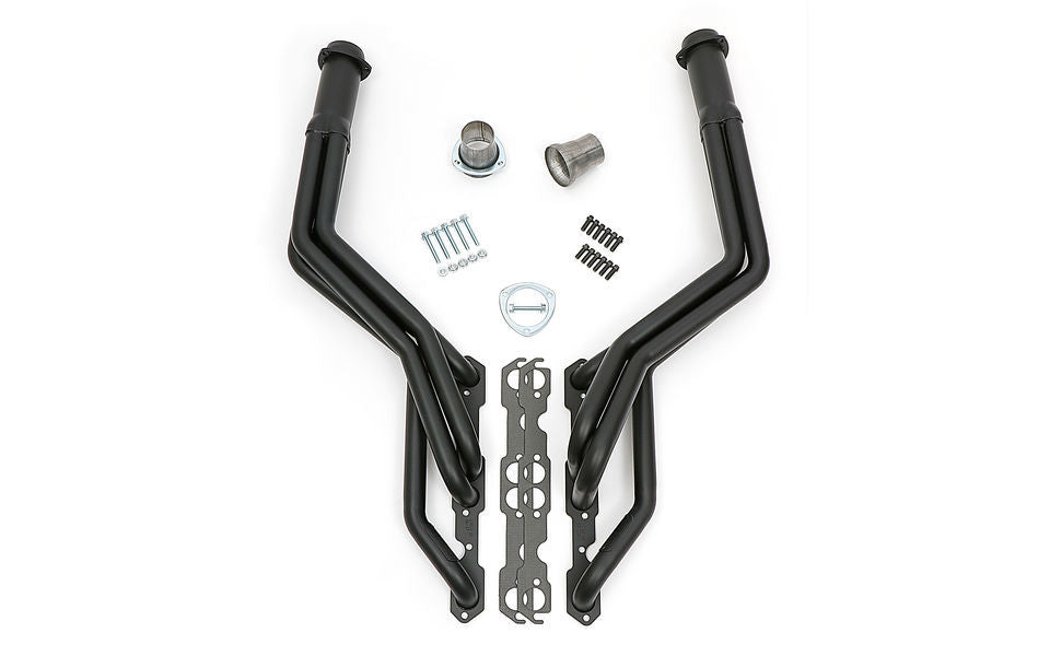 HEDMAN 69033 - S-10 SBC Swap Header Long Tube Black Maxx image