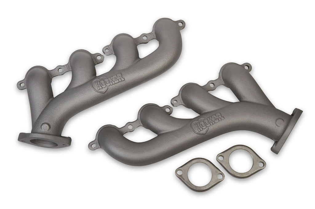 HOOKER 8501-5 - GM LS Cast Iron Exhaust Manifolds Gray Finish image