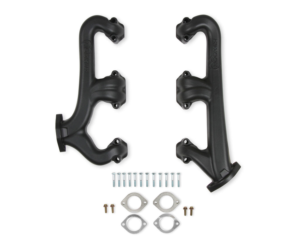 HOOKER 8527-3HKR - Exhaust Manifold Set Cast Iron - SBC 2.5 Dia image