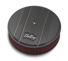 Load image into Gallery viewer, HOLLEY 120-153 - 14x3 Die Cast Finned Alm Air Cleaner  Black image