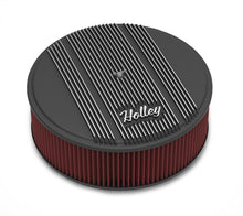 Load image into Gallery viewer, HOLLEY 120-157 - 14x4 Die Cast Finned Alm Air Cleaner  Black image