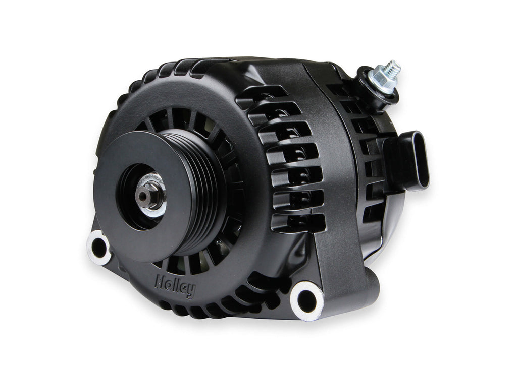 HOLLEY 197-303 - Alternator Serpentine GM 150amp  1-Wire Black image