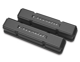 HOLLEY 241-108 - SBC Valve Covers Finned Vintage Series Black image