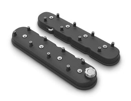 HOLLEY 241-112 - GM LS Tall Valve Cover Set - Satin Black image