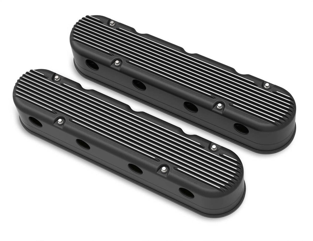 HOLLEY 241-182 - Valve Cover Set - GM LS 2-Piece Design - Black image