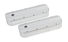 Load image into Gallery viewer, HOLLEY 241-278 - BBC Billet Rail Fab. Alm Valve Covers w/.125 Hole image