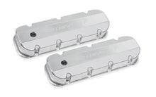 Load image into Gallery viewer, HOLLEY 241-280 - BBC Billet Rail Fab. Alm Valve Covers w/.125 Hole image