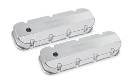 HOLLEY 241-280 - BBC Billet Rail Fab. Alm Valve Covers w/.125 Hole image