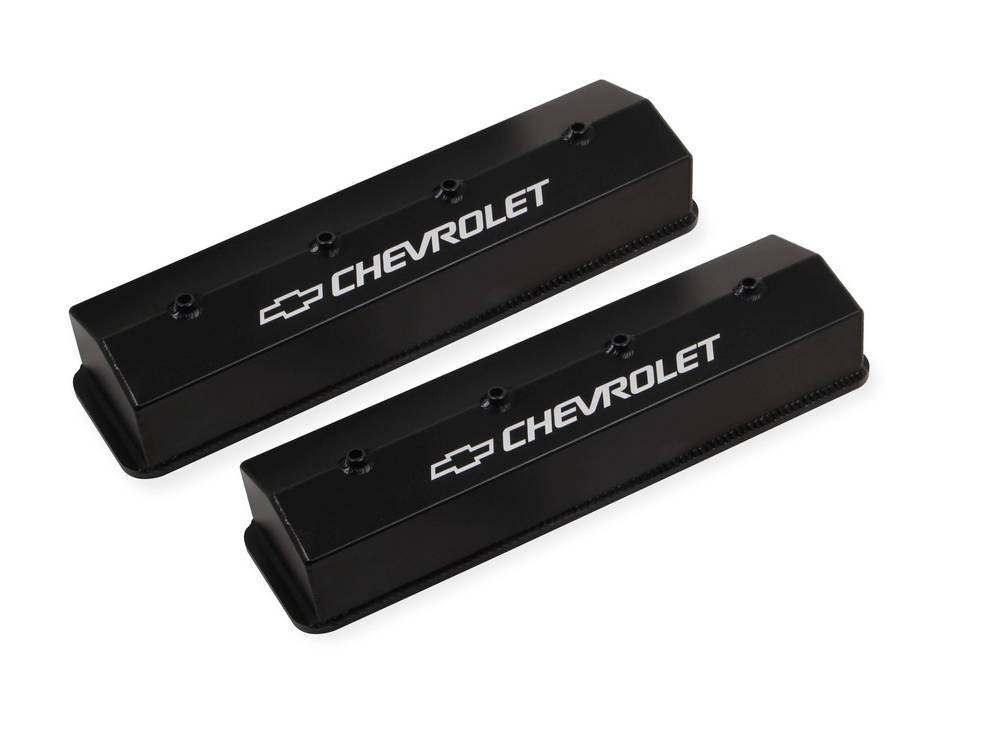 HOLLEY 241-286 - SBC Billet Rail Fab. Alm Valve Covers wo/Hole image