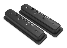 HOLLEY 241-292 - SBC Muscle Car Valve Covers w/Holes Black image