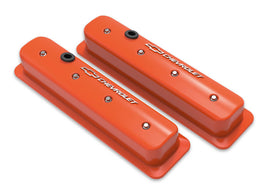 HOLLEY 241-293 - SBC Muscle Car Valve Covers w/Holes Orange image