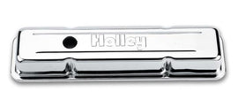 HOLLEY 241-80 - SBC Chrome Valve Covers w/Holley Logo - Short image