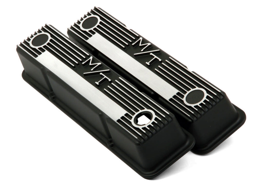 HOLLEY 241-83 - SBC M/T Valve Cover Set - Black Krinkle image
