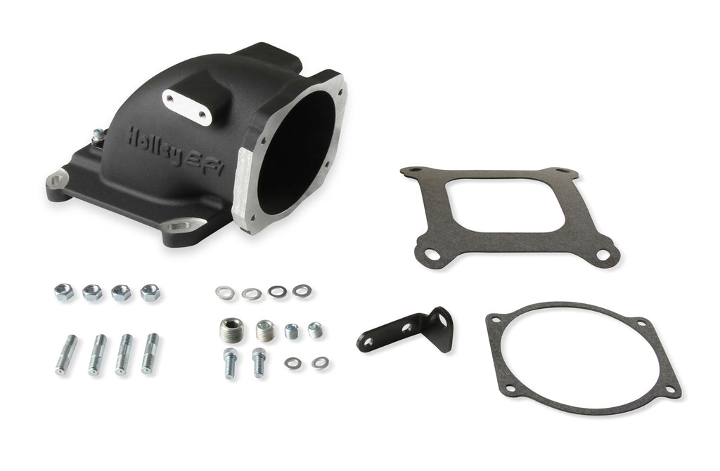 HOLLEY 300-240BK - Intake Elbow 4150 GM LS TB Flange - Black image