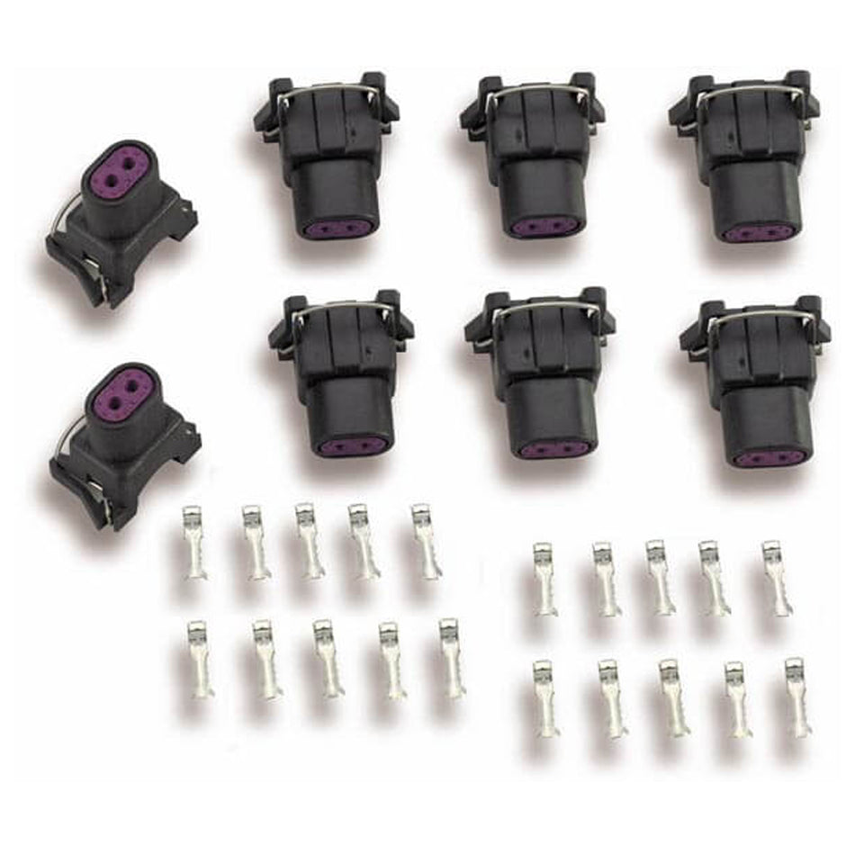 HOLLEY 534-112 - Delphi Injector Terminal & Connector Kit 8pk image