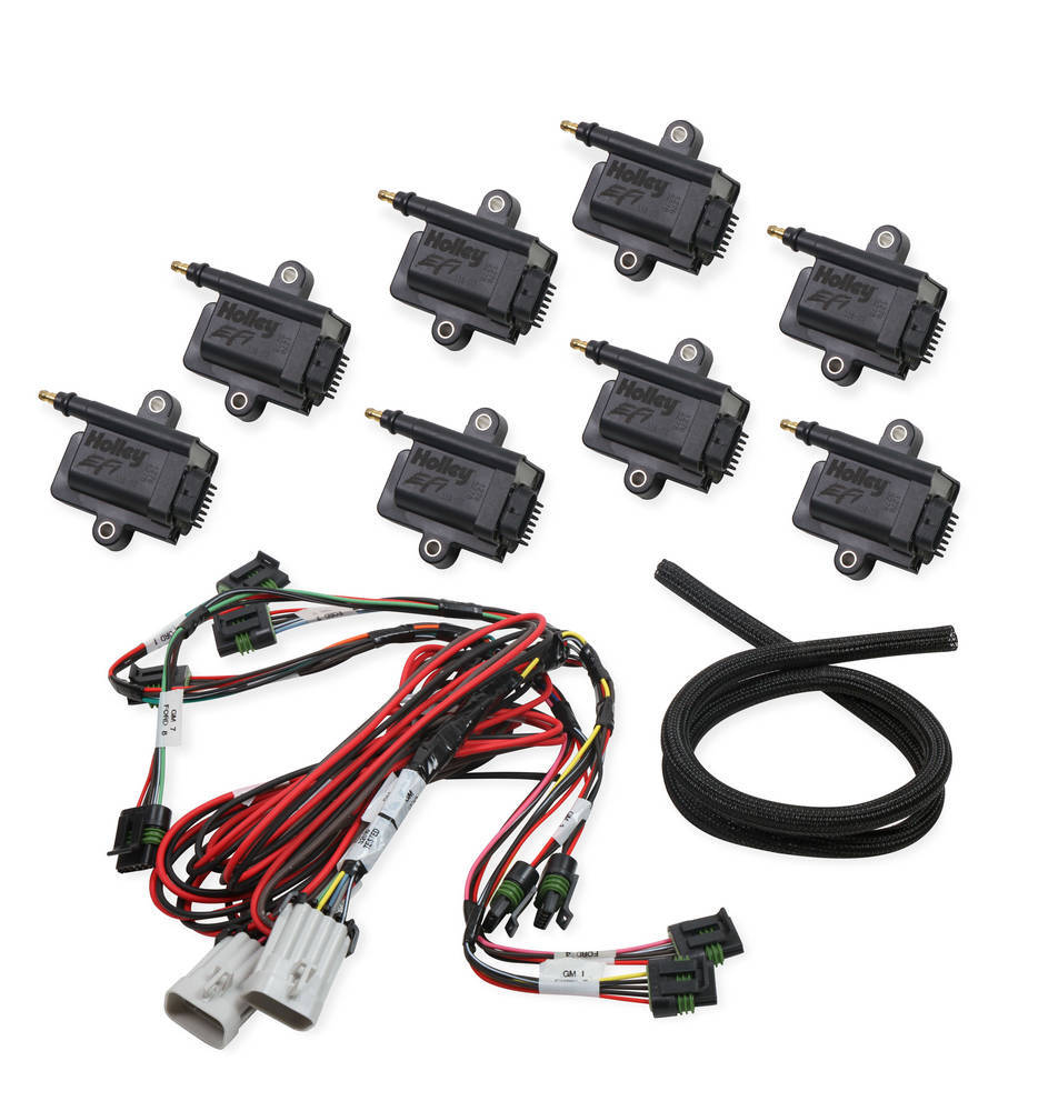 HOLLEY 556-128 - Coil-Near-Plug Smart Coil Kit - V8 Big Wire image