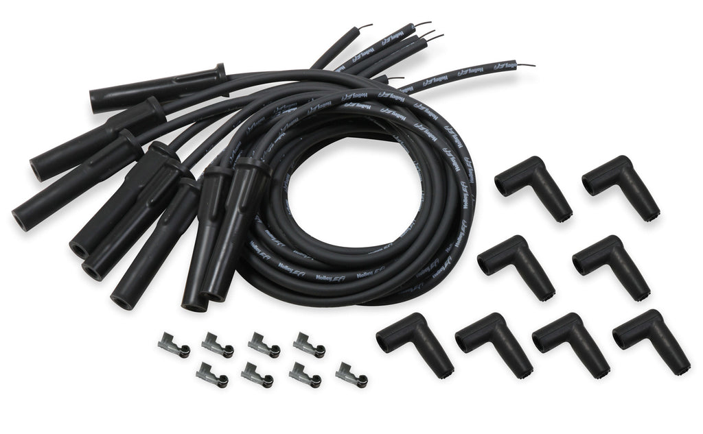 HOLLEY 561-113 - Spark Plug Wire Set Univ GM LS Cut to Fit - Black image