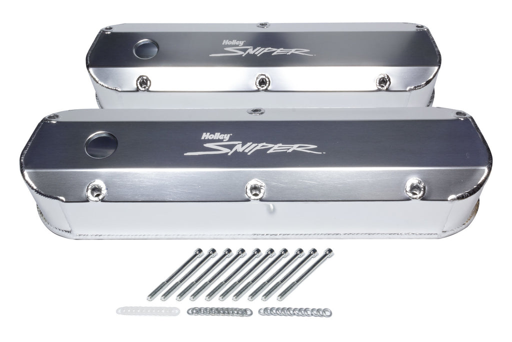 HOLLEY 890012 - Sniper Fabricated Valve Covers  SBF Tall image