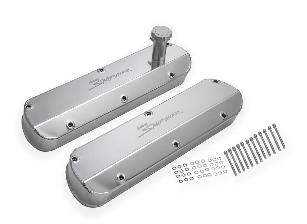 HOLLEY 890013 - Sniper Fabricated Valve Covers  SBF Tall image