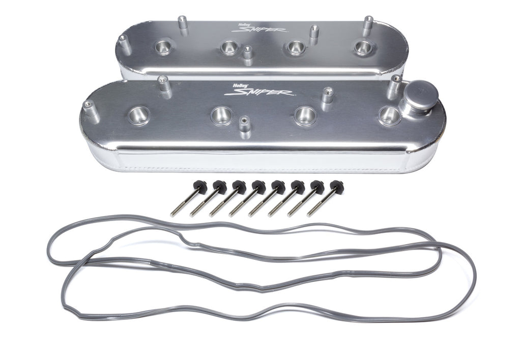 HOLLEY 890014 - Sniper Fabricated Valve Covers  SGM LS Tall image