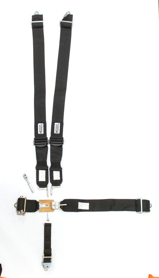 HOOKER HARNESS 51010 - 5-Pt Harness Alum. LL Ratchet Adj Black image