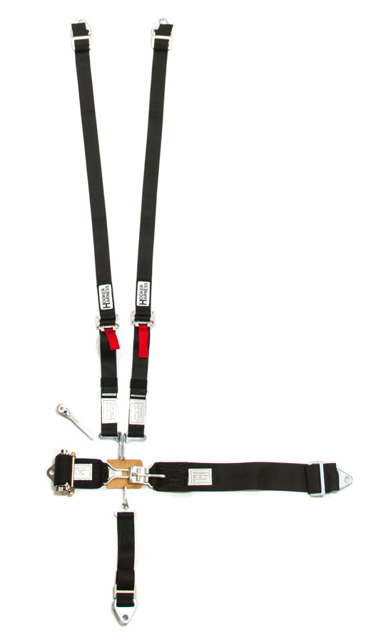 HOOKER HARNESS 51100 - 5-Pt Harness System Hans LL Ratchet Adj Black image