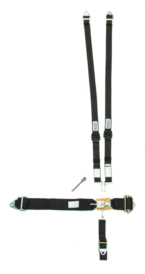 HOOKER HARNESS 51110 - 5-Pt Harness HANS Alum. LL Ratchet Adj Black image