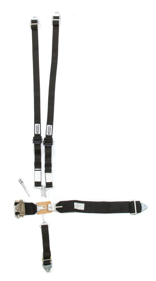 HOOKER HARNESS 52110 - 5-Pt Harness HANS Alum. LL USD Ratchet Adj Black image