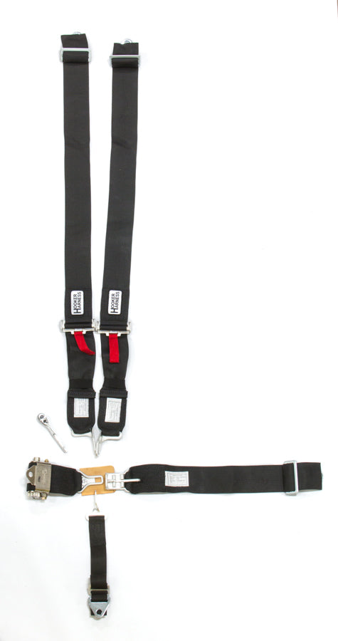 HOOKER HARNESS 53000 - 5-pt Harness System LL USD Ratchet Adj Blk image