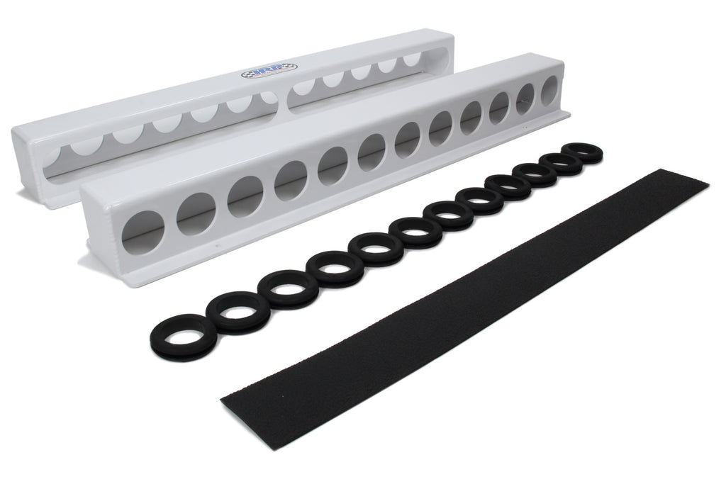 HEPFNER RACING PRODUCTS HRP6350-WHT - Torsion Bar Rack Holds 12 Sprint Bars White image