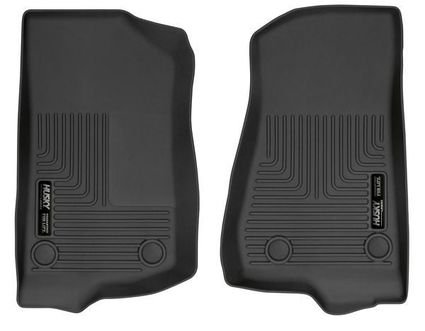 HUSKY LINERS 13021 - 18-  Jeep JL Front Floor Liner Black Weatherbeate image