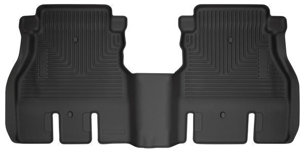 HUSKY LINERS 14041 - 18-  Jeep JL 2nd Seat Fl oor Liner Black Weatherb image