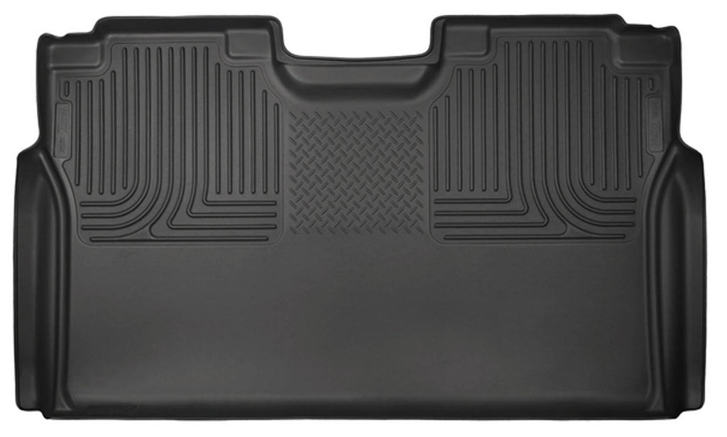 HUSKY LINERS 19371 - 15-  Ford F150 Supercrew Rear Floor Liners Black image