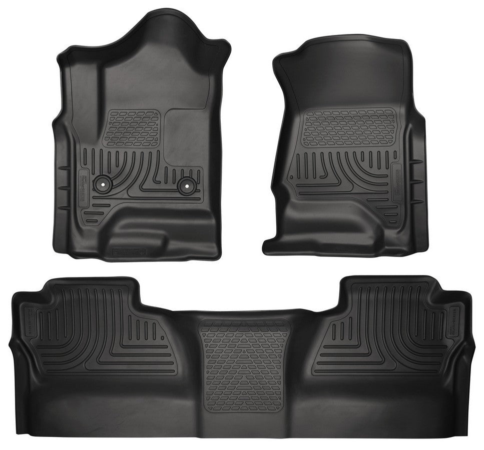 HUSKY LINERS 98231 - 15-   GM 2500HD Crew Cab Floor Liners Black image