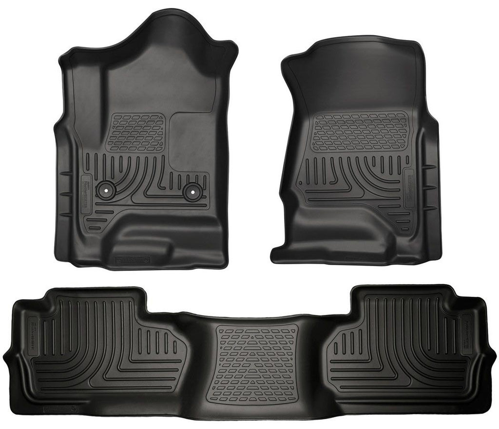 HUSKY LINERS 98241 - 15-   GM 2500HD Dbl Cab Floor Liners Black image