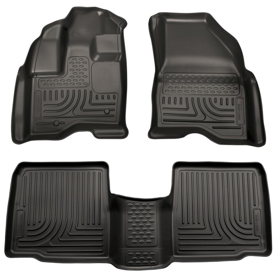 HUSKY LINERS 98701 - 10-  Ford Taurus Front/ 2nd Floor Liners Black image