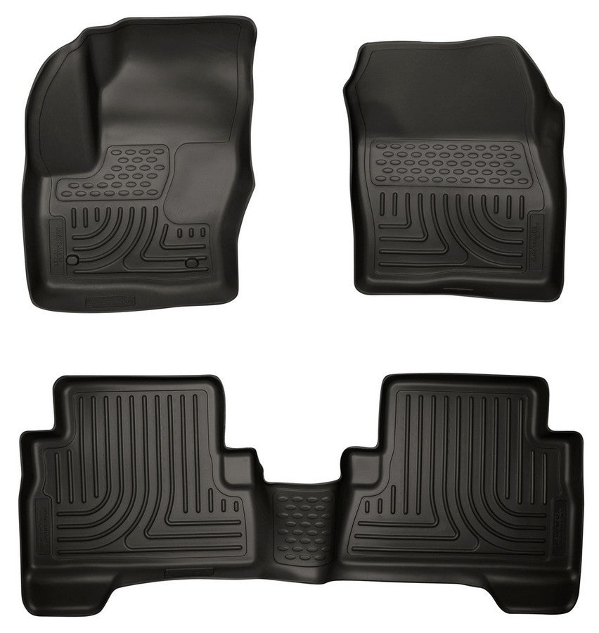 HUSKY LINERS 99741 - 13-  Ford C-Max Front/ 2nd Floor Liners Black image