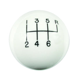 HURST 163-0040 - Classic 6-Speed Shift Knob White (3/8-16) image