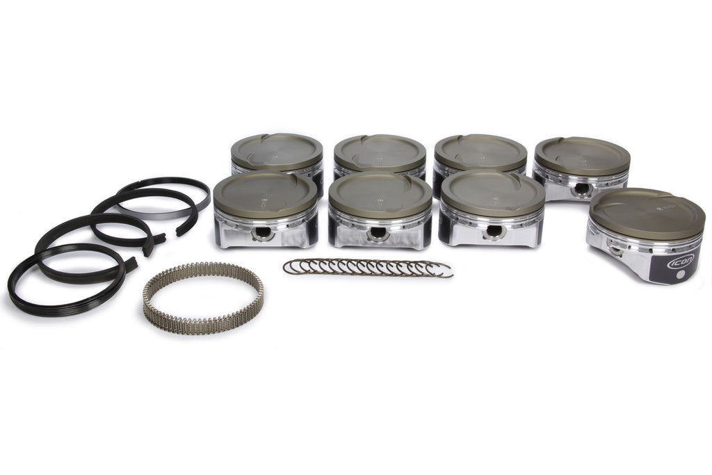 ICON PISTONS IC532CAKTS.005 - LS 6.0/6.2L Dish Forged Piston/Ring Set 4.005 image