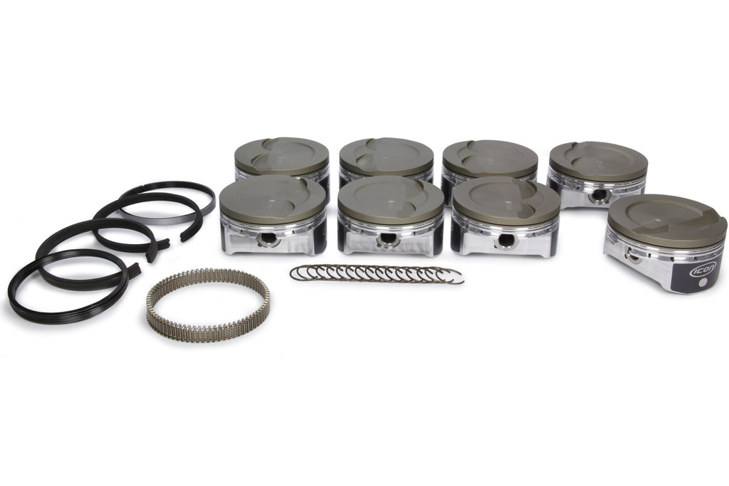 ICON PISTONS IC533CAKTS.010 - LS 6.0/6.2L Dish Forged Piston/Ring Set 4.010 image